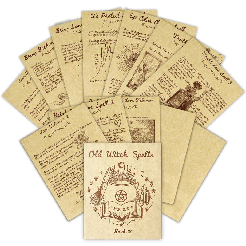 Large Edition Parchment Paper Secret Language Vintage Ritual Writing