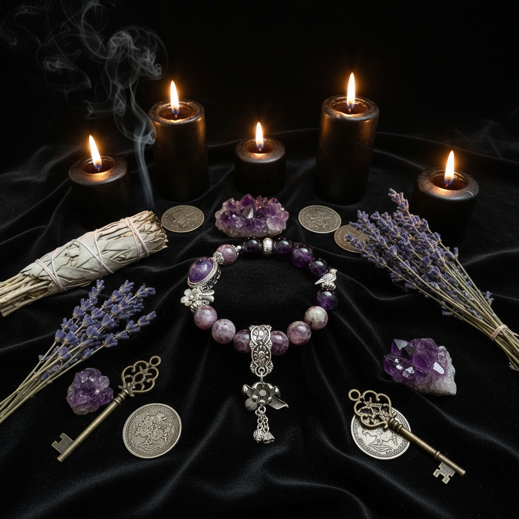 紫黄晶紫水晶手链-神秘学1