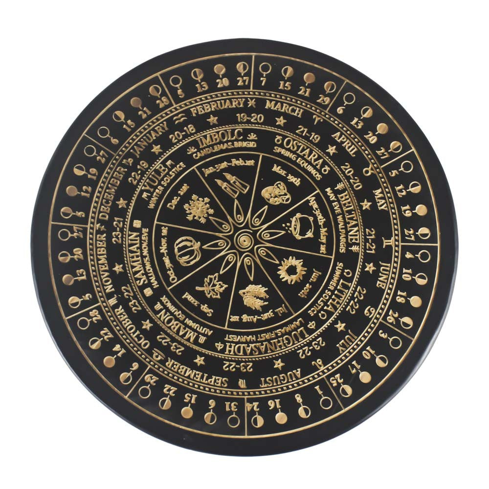 Altar Star Chart Moon Phase Calendar Wooden Carving Plate