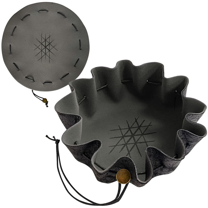 Viking Leather Dice Bag Tray Drawstring Bag