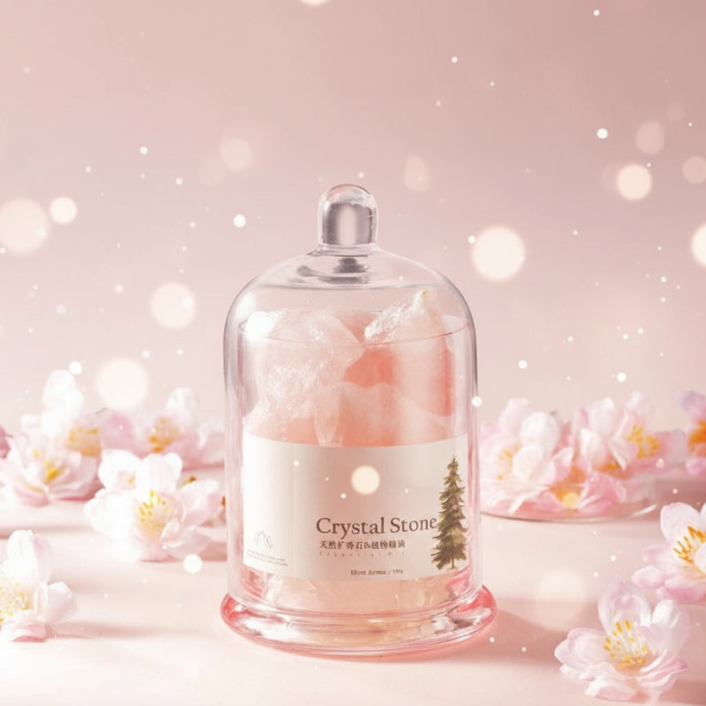 Pink Crystal Stone Aromatherapy Gift Box