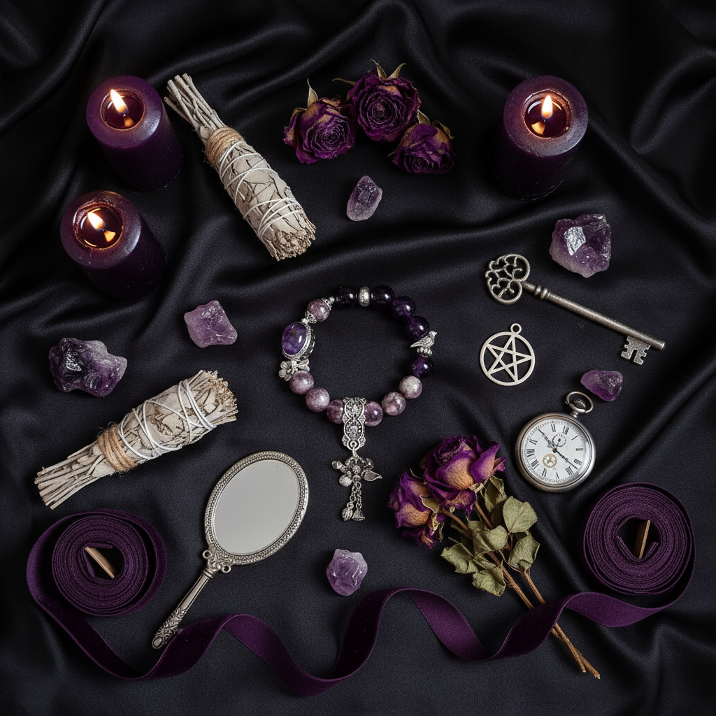 紫黄晶紫水晶手链-神秘学3