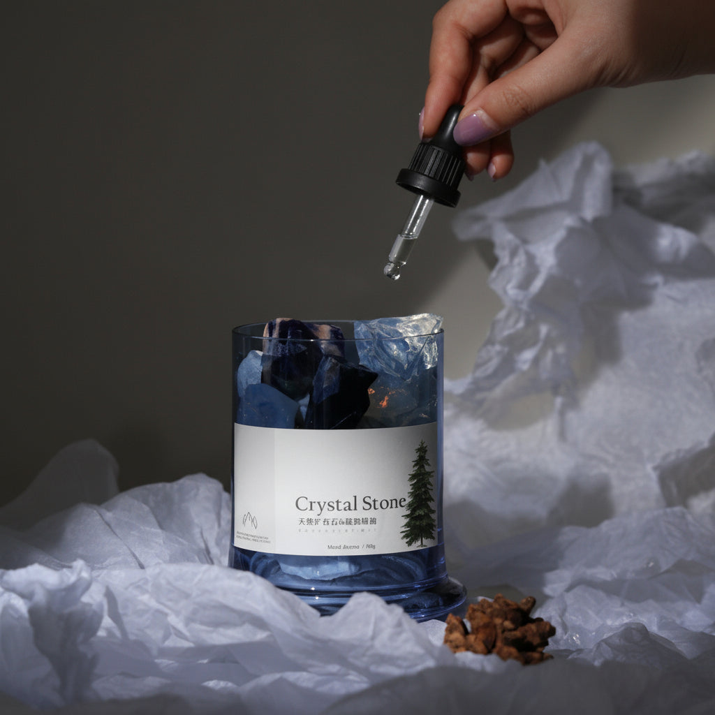 Purple/blue Natural Crystal Stone Diffusing  Aromatherapy Gift Box