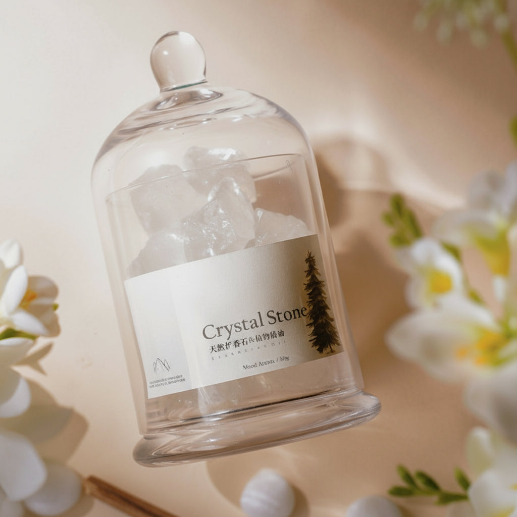 White Natural Crystal Stone Aromatherapy Gift Box