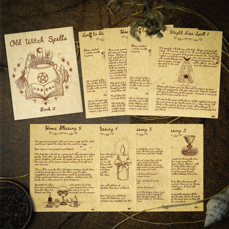 Large Edition Parchment Paper Secret Language Vintage Ritual Writing