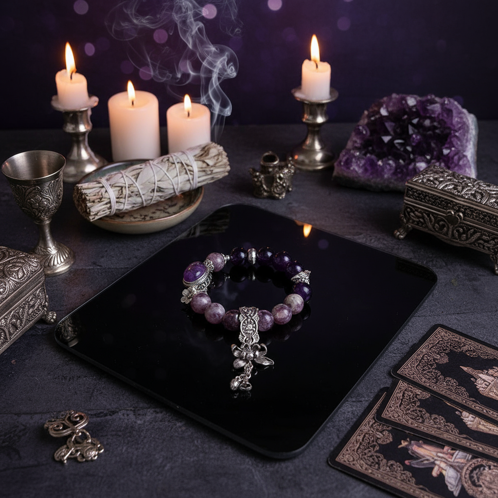 紫黄晶手链-占卜镜