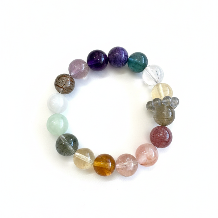 七脉轮彩虹手链-白底产品图