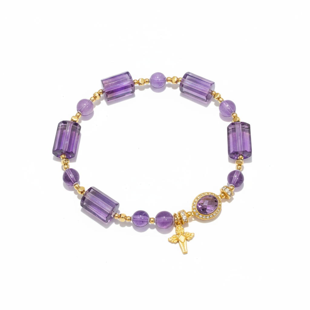 紫水晶手链白底图