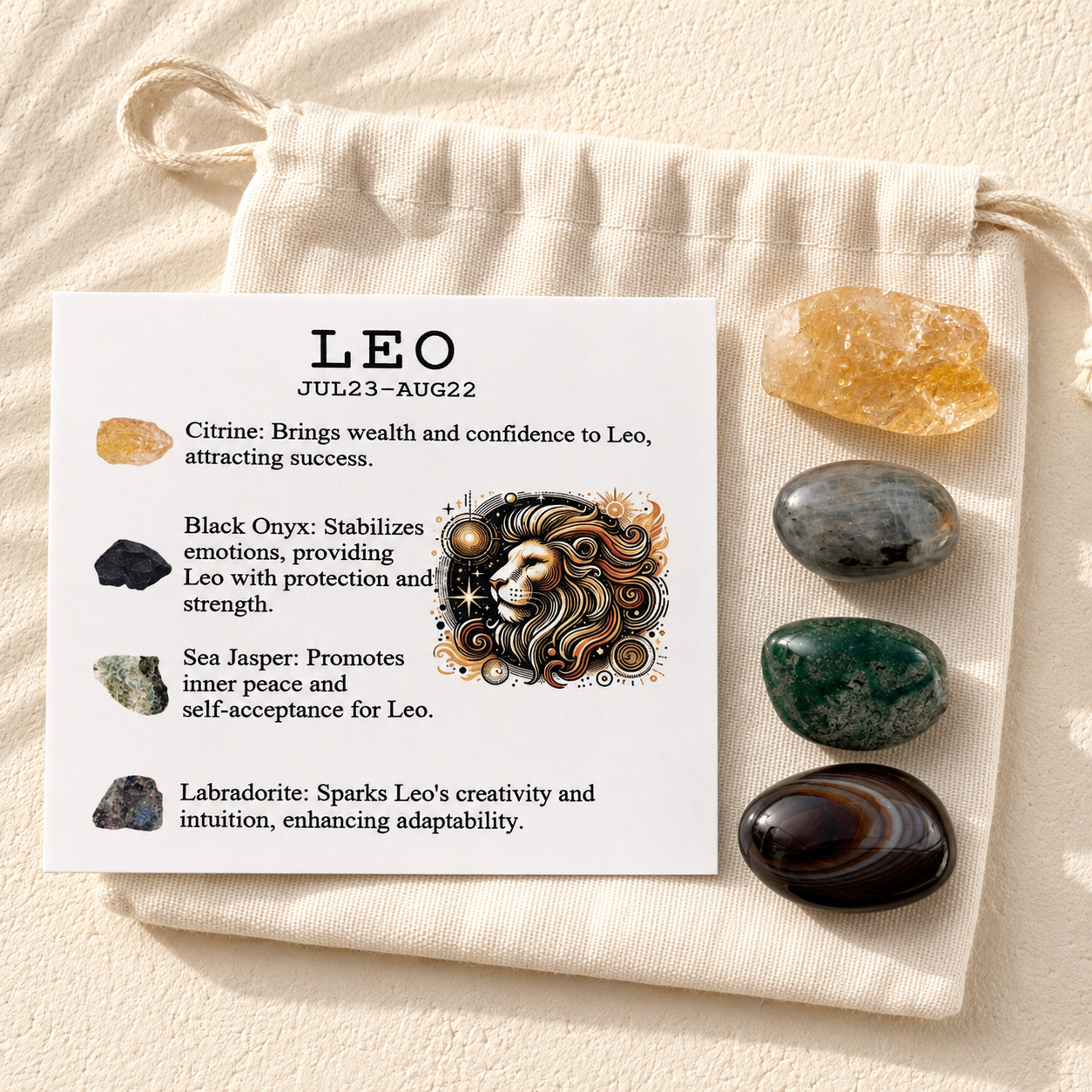 Zodiac Crystal Rough Stone Bracelet | All 12 Signs