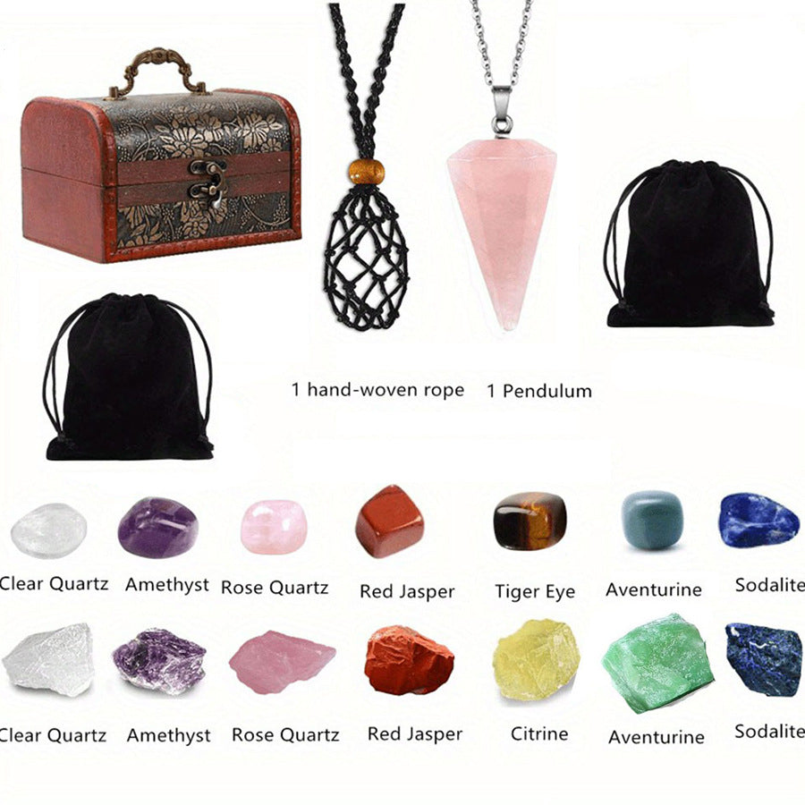 Natural Crystal Crushed Stone Rolling Stone Set