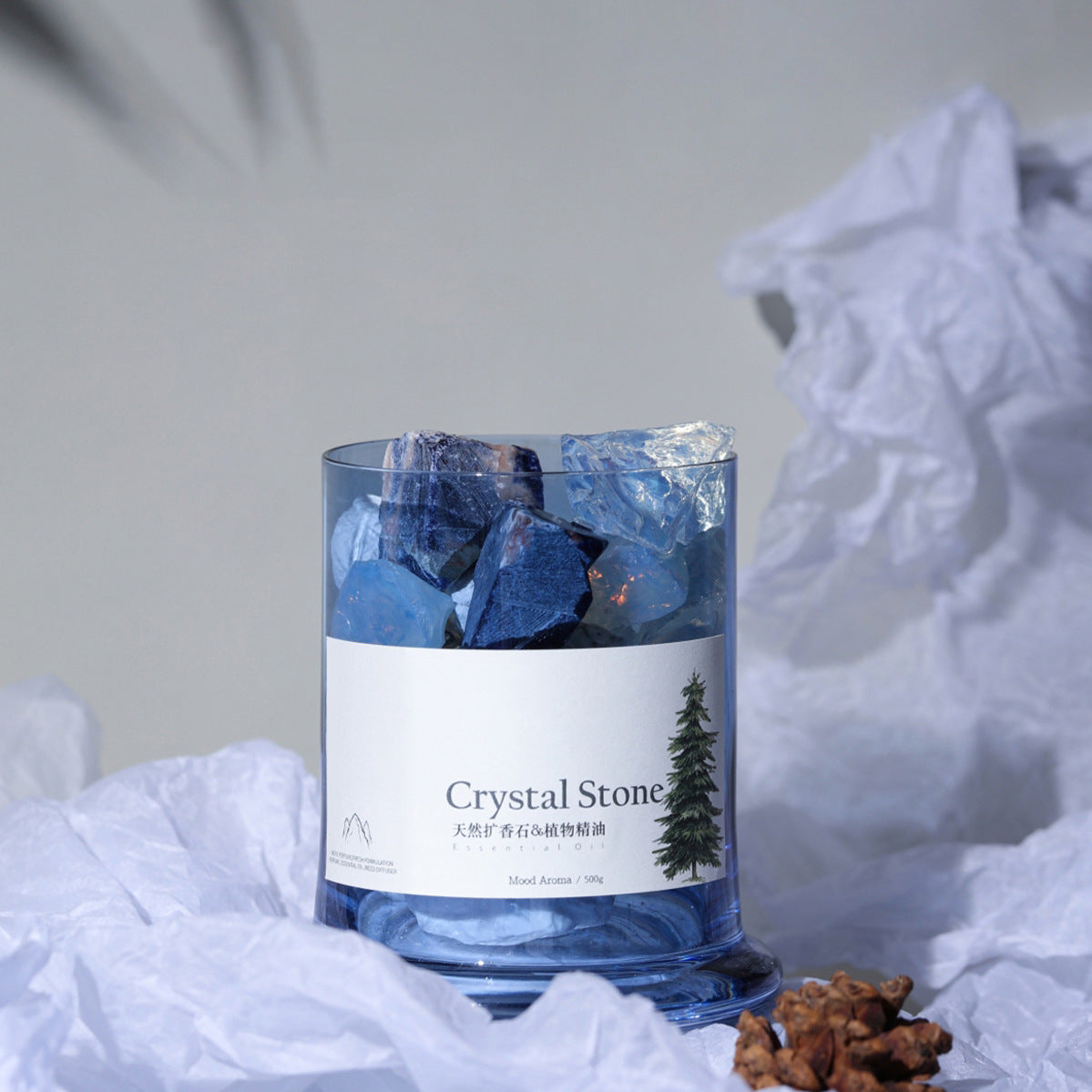 Purple/blue Natural Crystal Stone Diffusing  Aromatherapy Gift Box