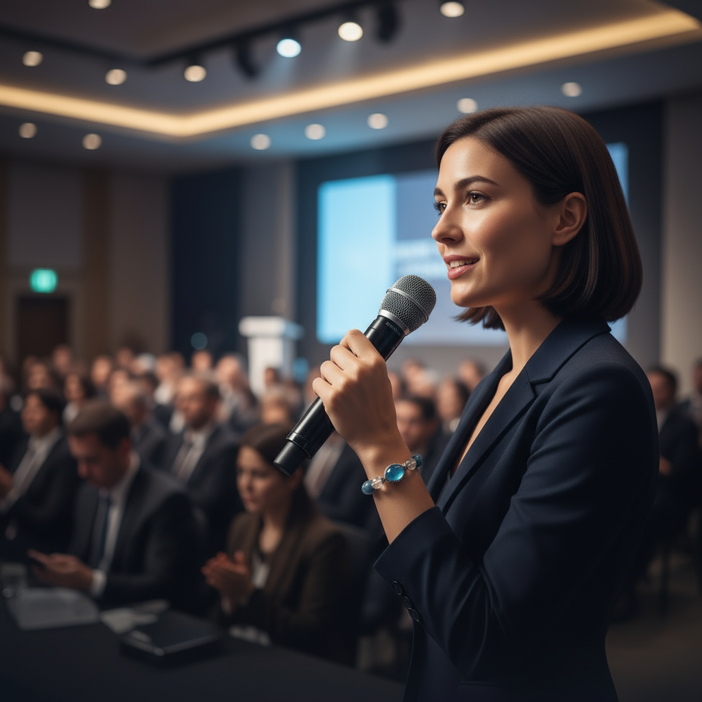 Aquamarine Kyanite Bracelet Public Speaking