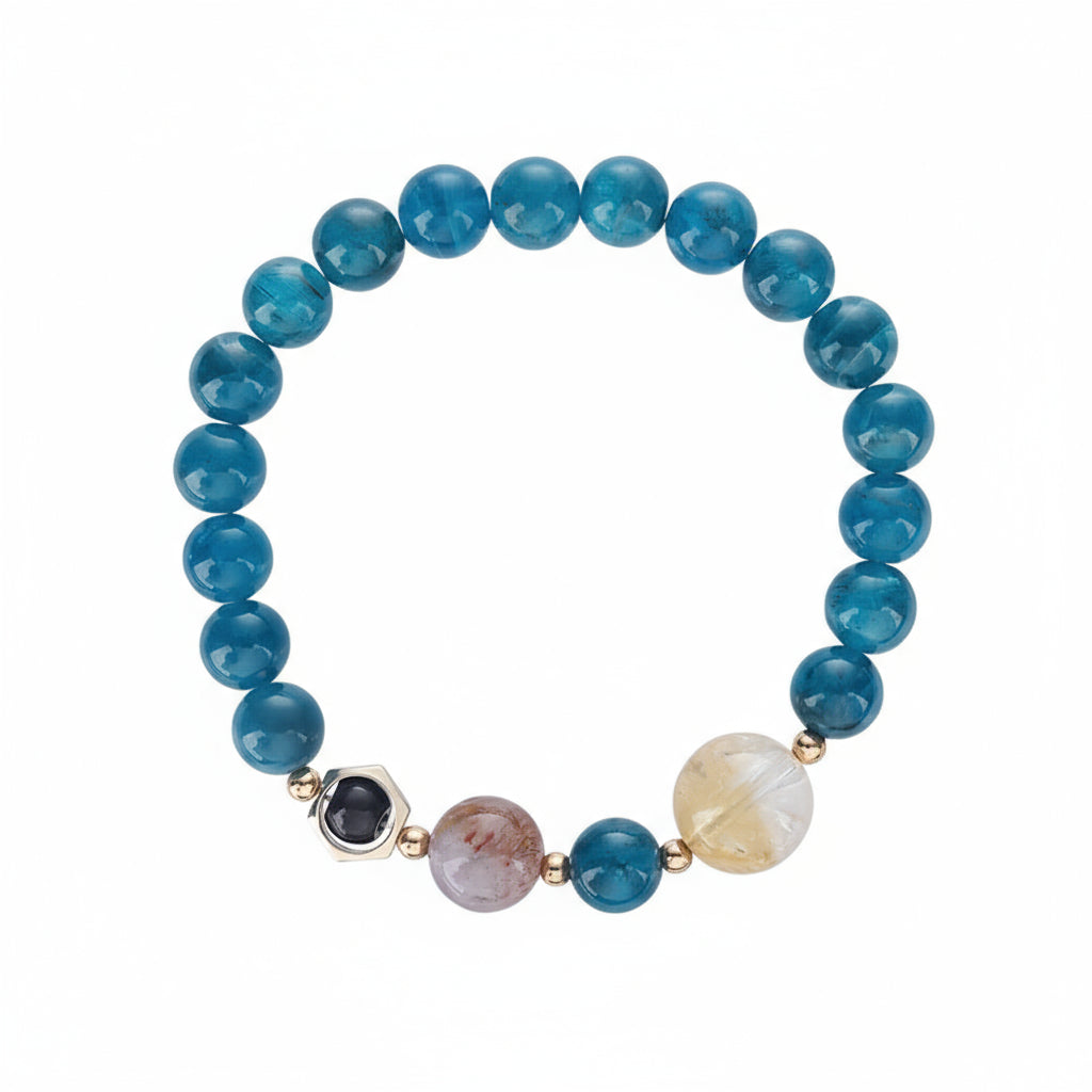 Apatite Aurora Bracelet: Manifestation Power & Throat Chakra Clarity