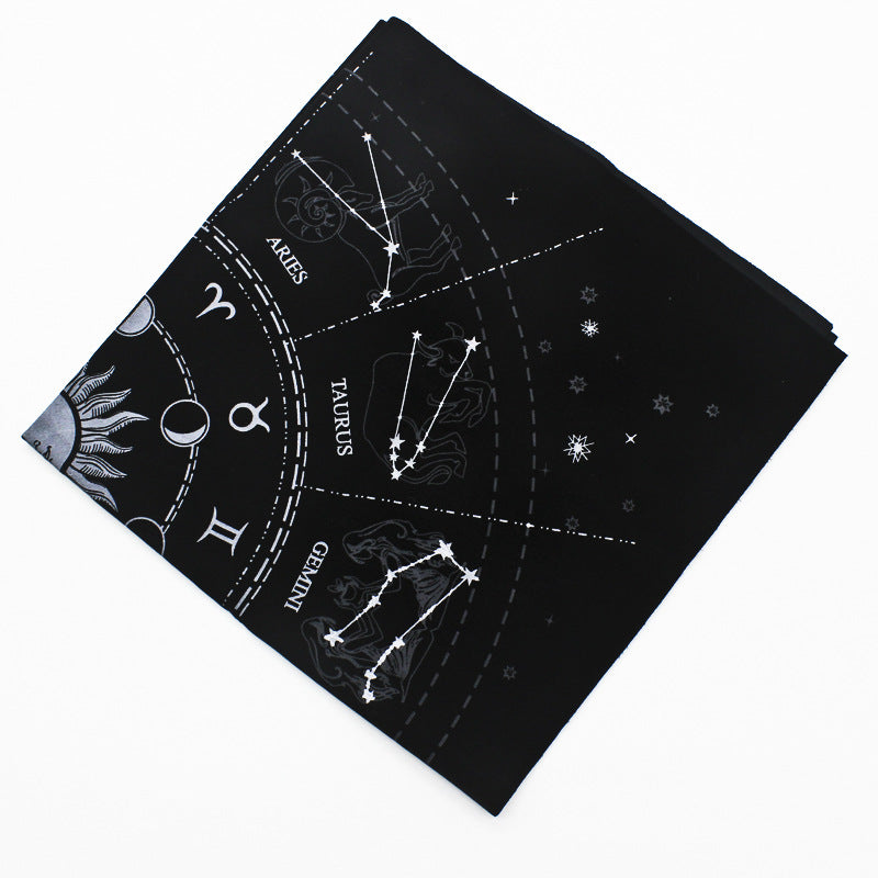 Starry Sky Tarot Cloth Twelve Constellations Oracle Card Tablecloth