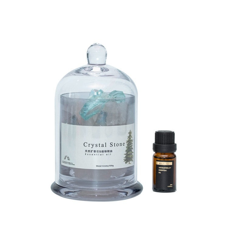 Gray Natural Crystal Stone Aromatherapy Gift Box