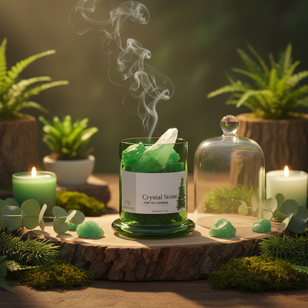 Green Crystal Aromatherapy Gift Box in Healing Forest Space
