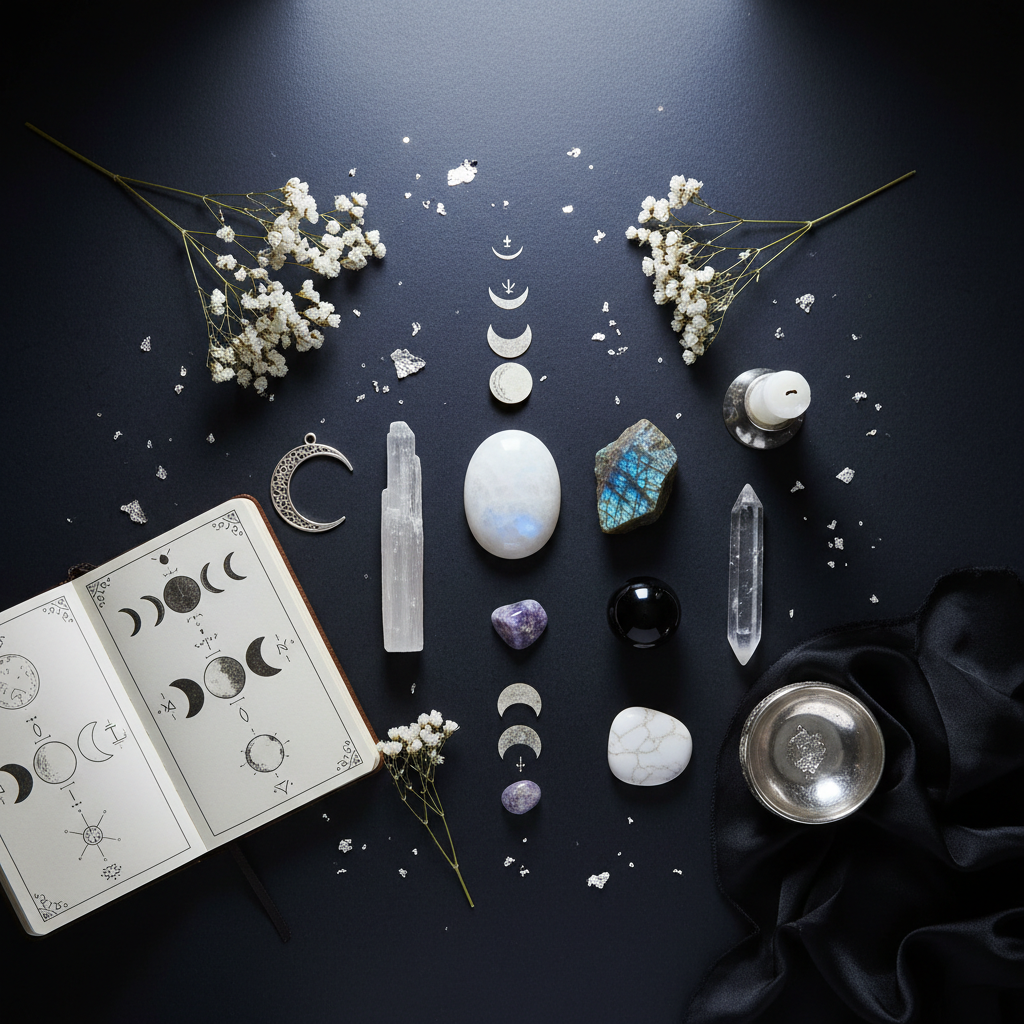 Moon Cycle Crystal Ritual: Your Complete Guide to Working with Crystals Through Every Phase of the Moon