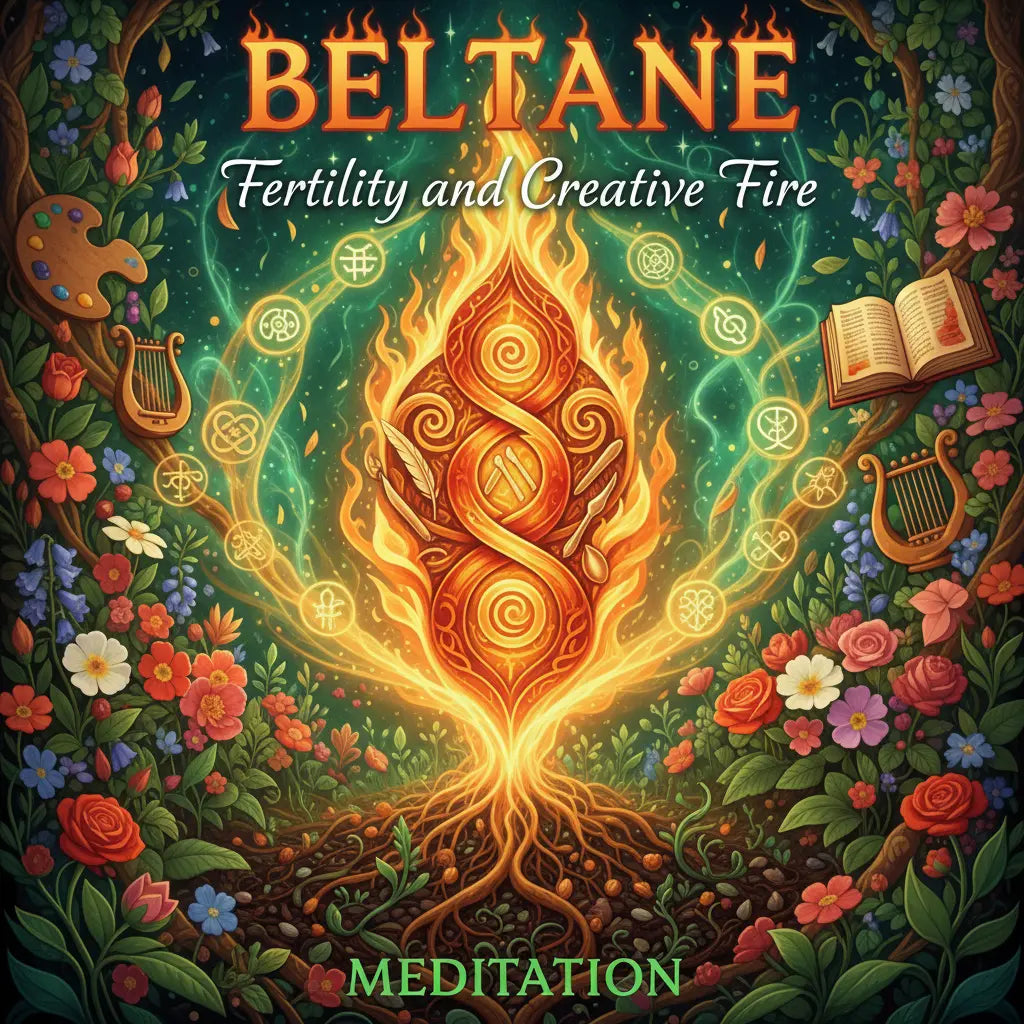 Beltane Fertility and Creative Fire meditation cover