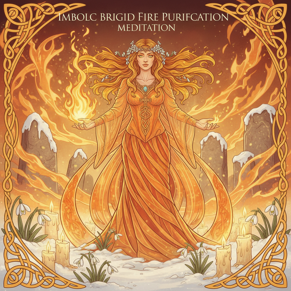 Imbolc Brigid Fire Purification meditation cover