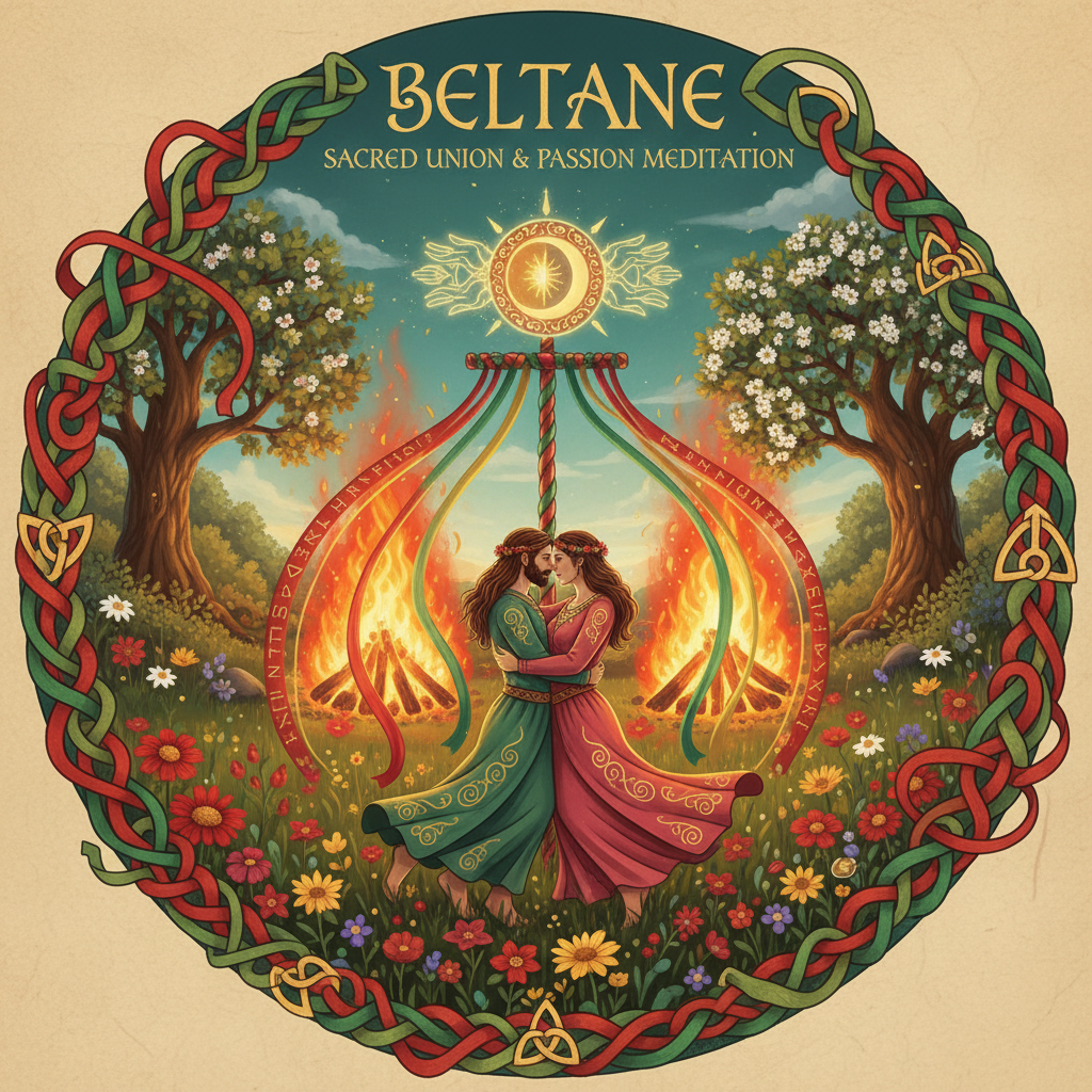 Beltane Sacred Union and Passion meditation cover