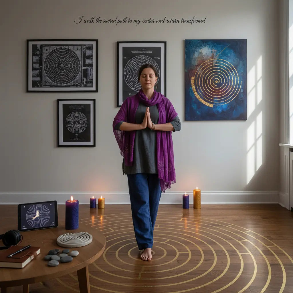 Labyrinth Journey to Center Meditation Scene