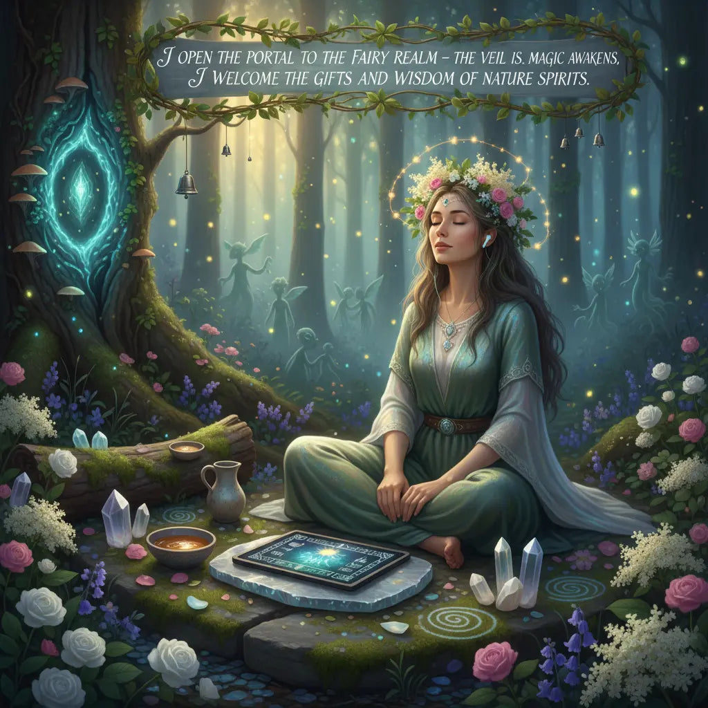 Midsummer Night Fairy Realm Portal Meditation Scene