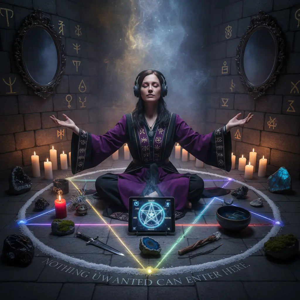 Pentagram Five Elements Protection Meditation Scene