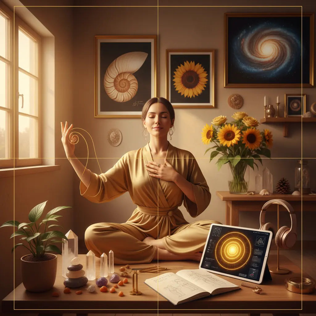 Phi Ratio Golden Mean Meditation Scene
