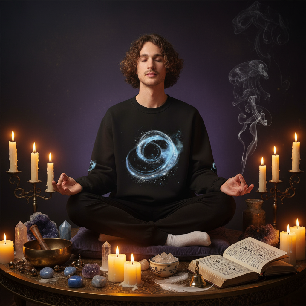 Spell Begins with Breath Oversized heavyweight sweatshirt - Mystical Lifestyle Scene