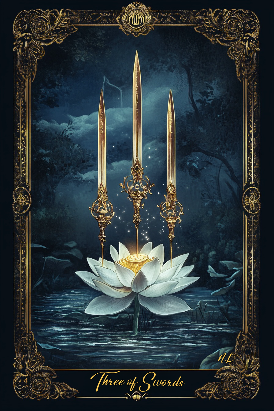 Three of Swords (Light Path): Tarot Card Meaning, Ritual & Meditation Nicole's ritual universe