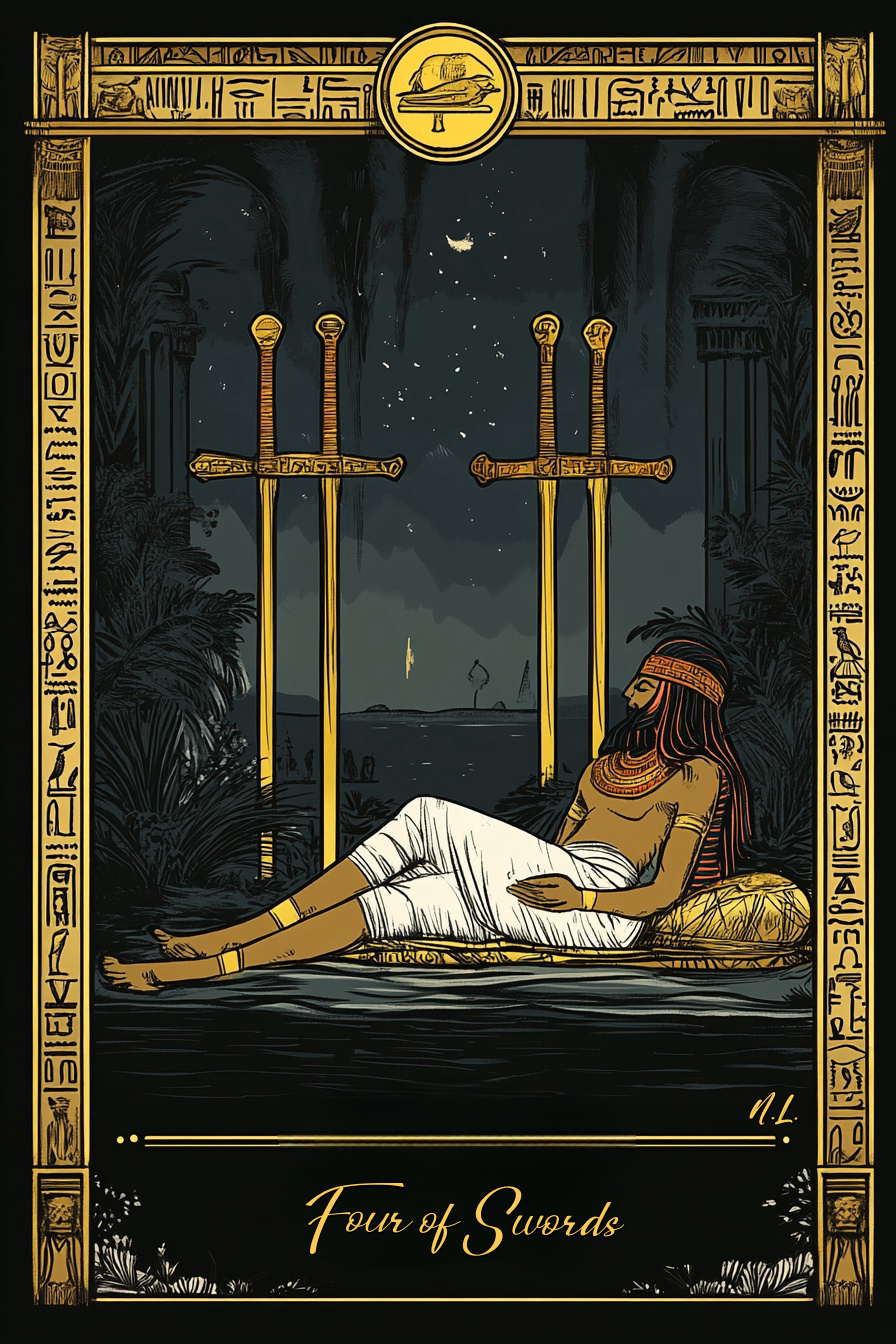 Four of Swords (Light Path): Tarot Card Meaning, Ritual & Meditation Nicole's ritual universe