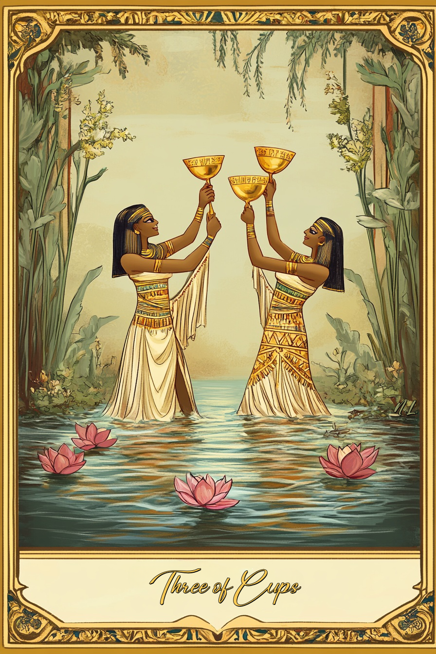 Three of Cups (Light Path): Tarot Card Meaning, Ritual & Meditation Nicole's ritual universe