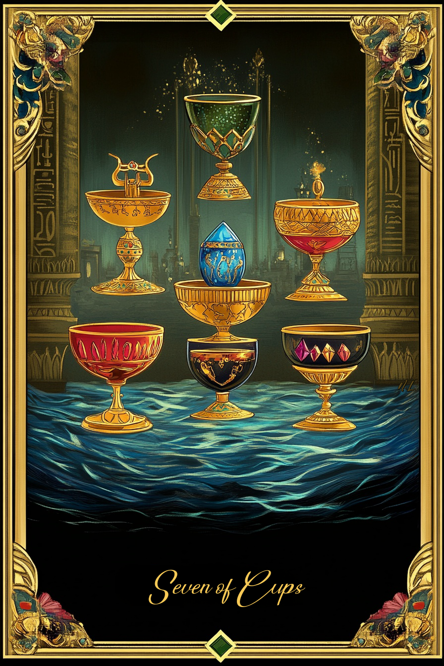Seven of Cups (Light Path): Tarot Card Meaning, Ritual & Meditation Nicole's ritual universe