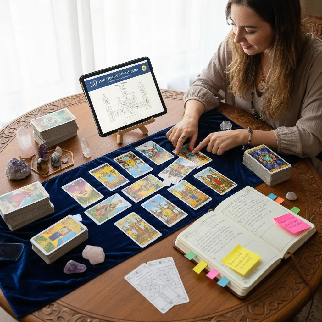 50 Tarot Spreads A Visual Guide scene