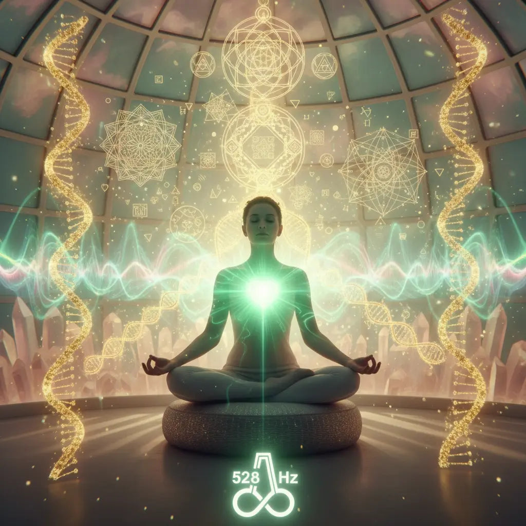528 Hz Love Miracles Frequency Audio meditation scene