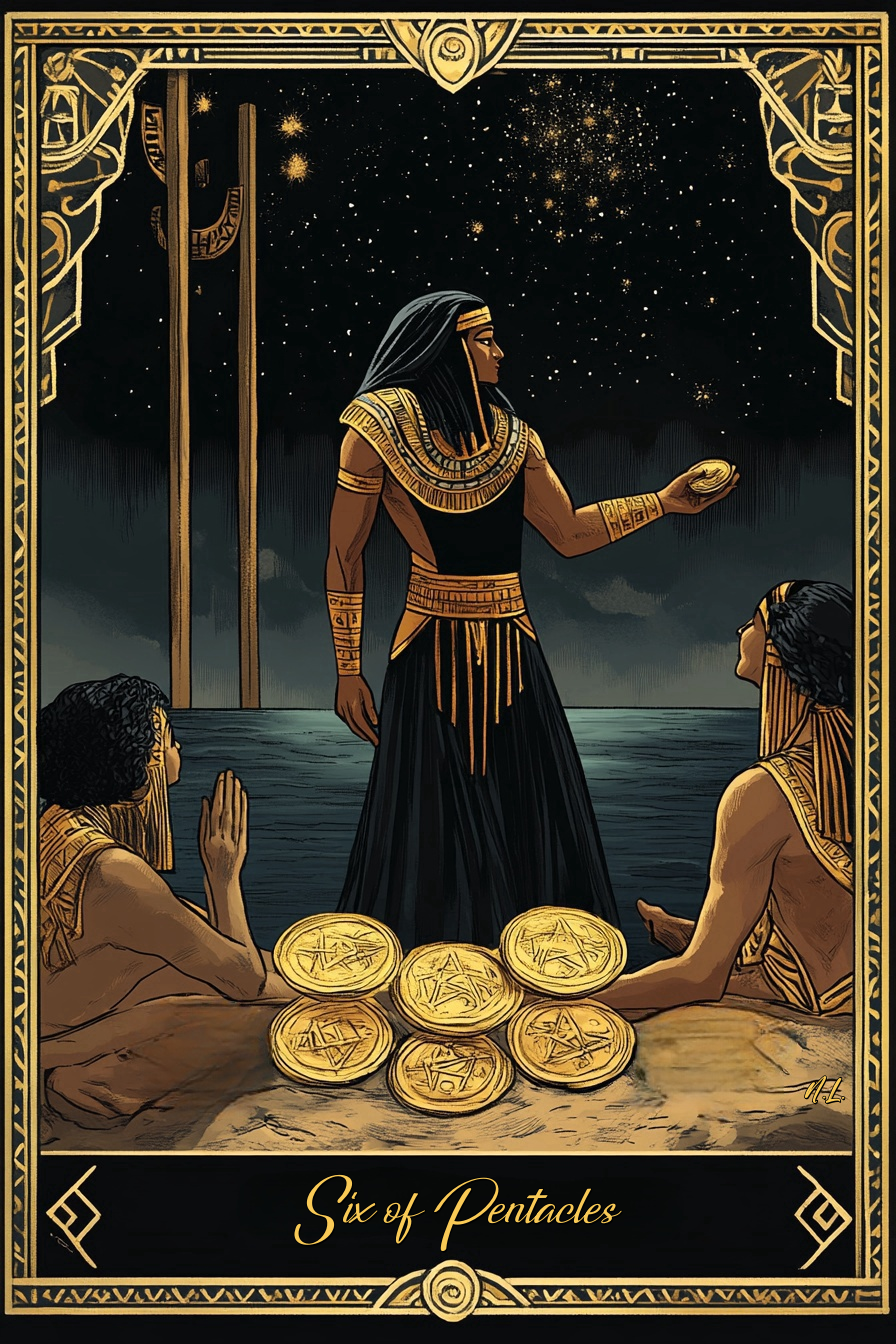 Six Ritual Six of Pentacles Light Path Tarot: Generosity, Reciprocity & Joyful ...