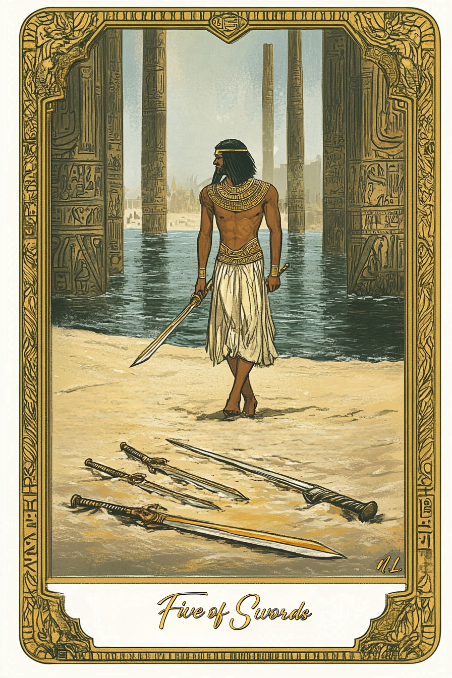Five of Swords (Light Path): Tarot Card Meaning, Ritual & Meditation Nicole's ritual universe