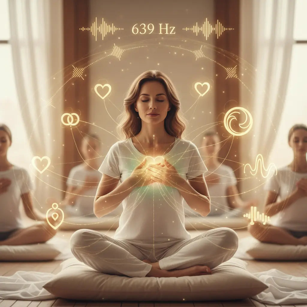 639 Hz Connection Relationships Frequency Audio meditation scene
