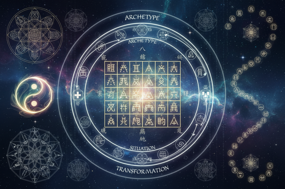 The 64 Hexagrams: Archetype × Situation × Transformation - Nicole's ritual universe