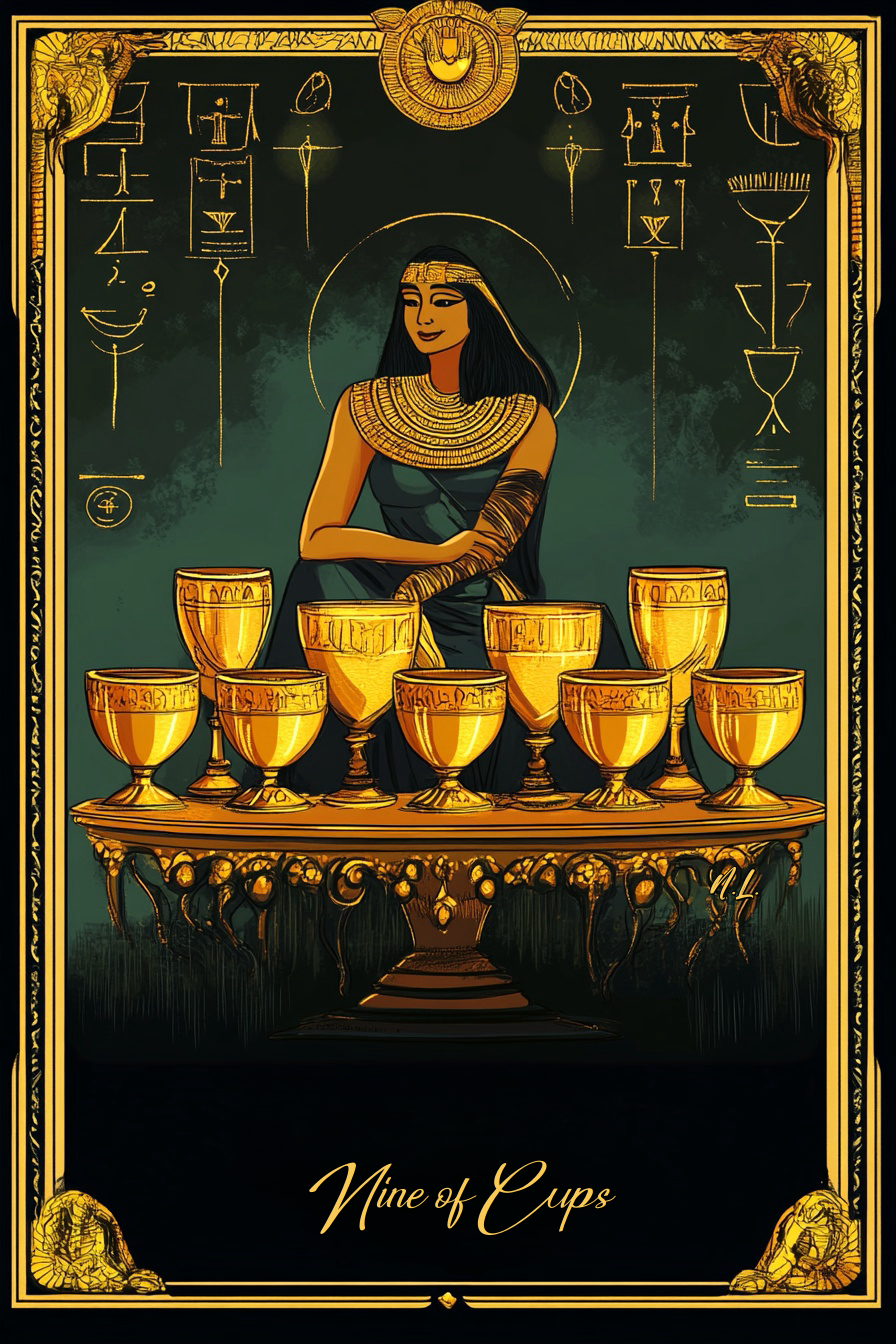 Nine of Cups (Light Path): Tarot Card Meaning, Ritual & Meditation Nicole's ritual universe