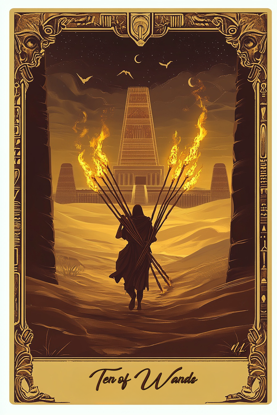 Ten of Wands (Light Path): Tarot Card Meaning, Ritual & Meditation Nicole's ritual universe