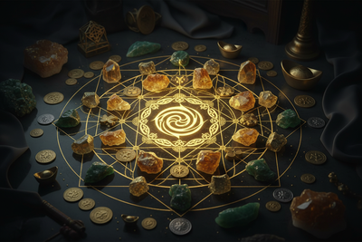 Combining Abundance Sigils with Crystal Grids
