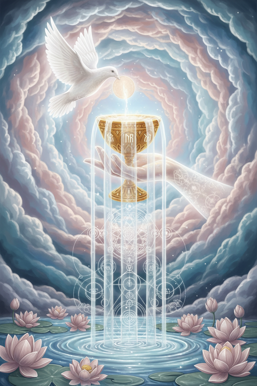 Ace of Cups (Light Path): Tarot Card Meaning, Ritual & Meditation Nicole's ritual universe