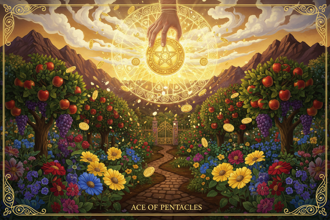 Ace of Pentacles Tarot Card: Complete Guide to Meaning & Symbolism - Nicole's ritual universe