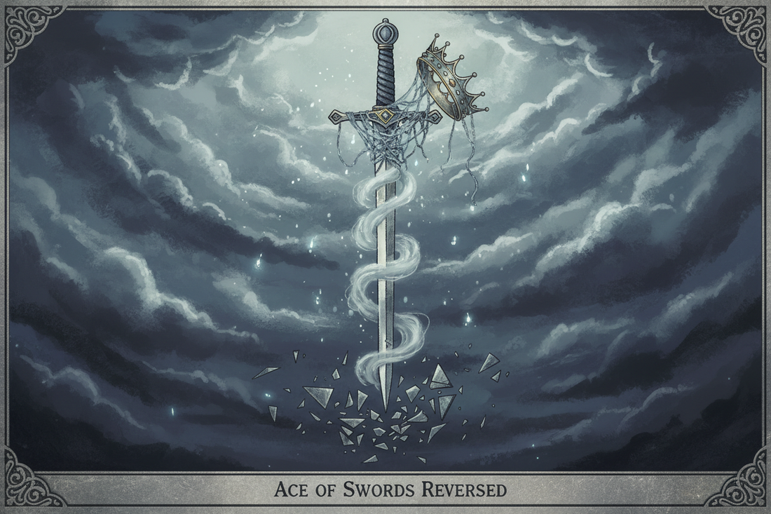 Ace of Swords Reversed: Blocked Clarity & Mental Confusion - Nicole's ritual universe