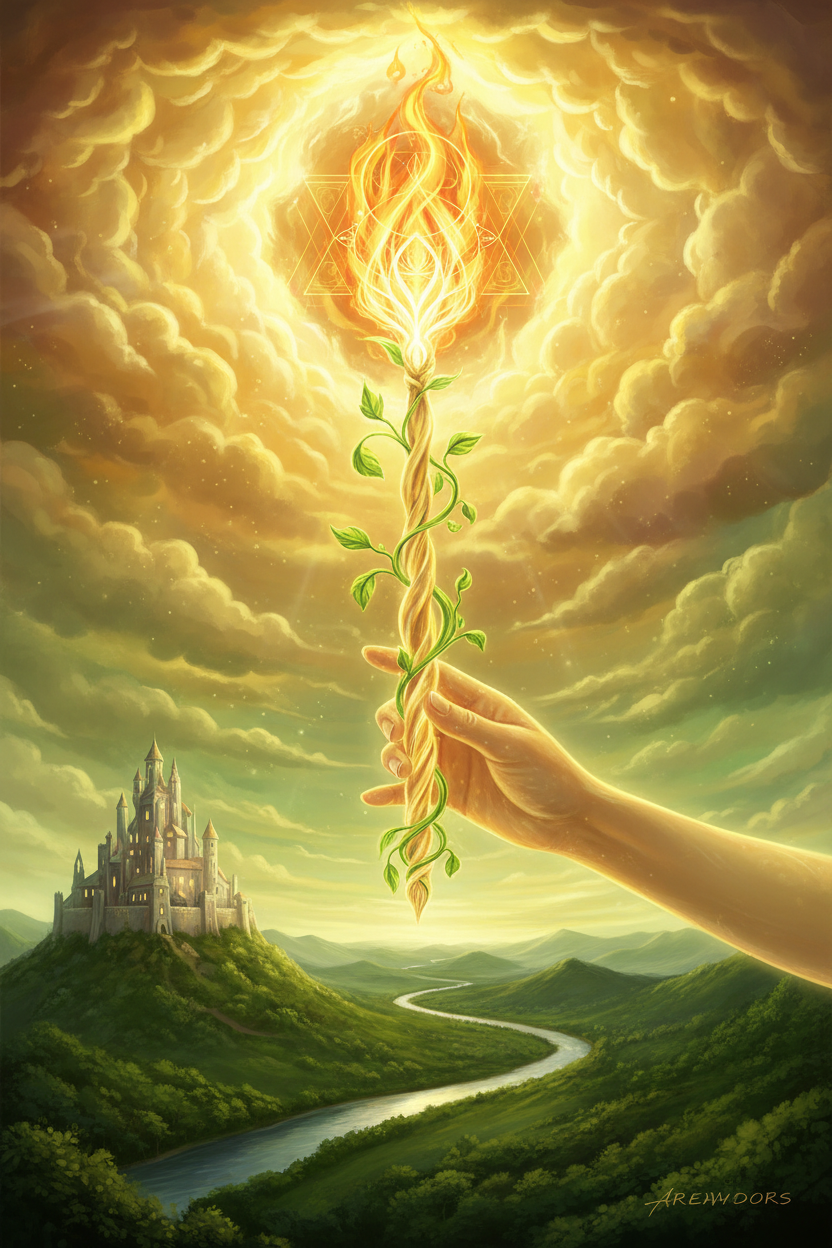 Ace of Wands (Light Path): Tarot Card Meaning, Ritual & Meditation Nicole's ritual universe