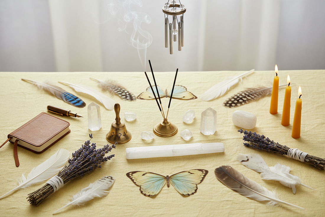 Air Element Altar: Crystals, Feathers, Incense & Clarity Ritual