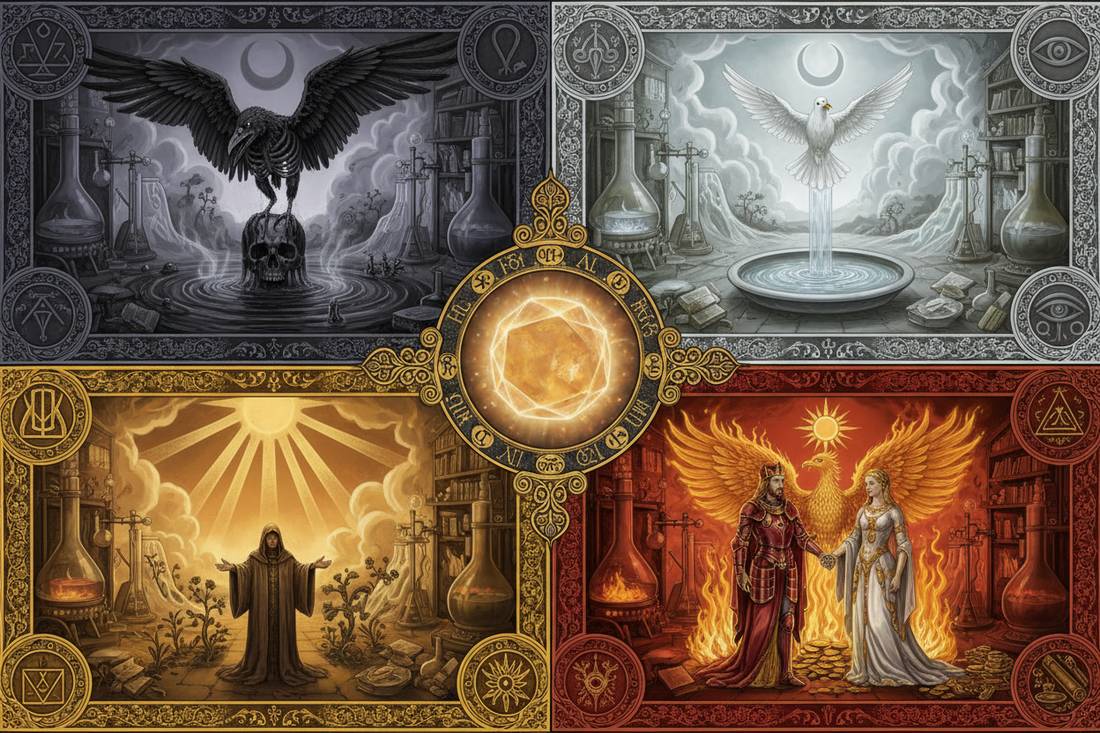 Alchemical Philosophy: Nigredo, Albedo, Citrinitas, Rubedo