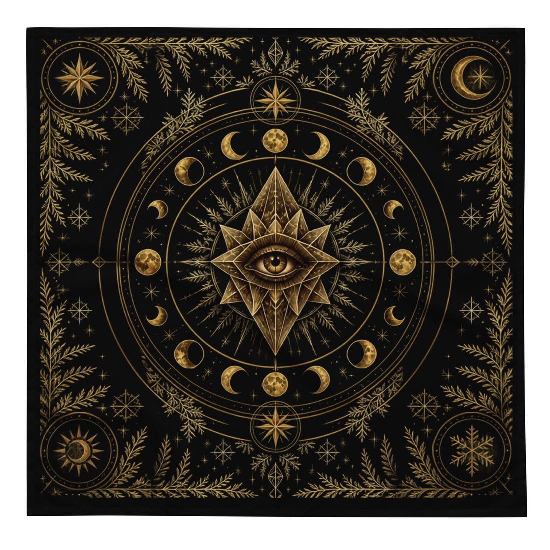 The Occult Eye Bandana White L Front