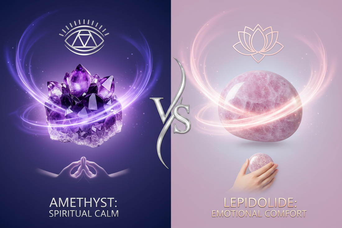 Amethyst vs Lepidolite: Which Anxiety Relief Crystal is Right for You? - Nicole's ritual universe